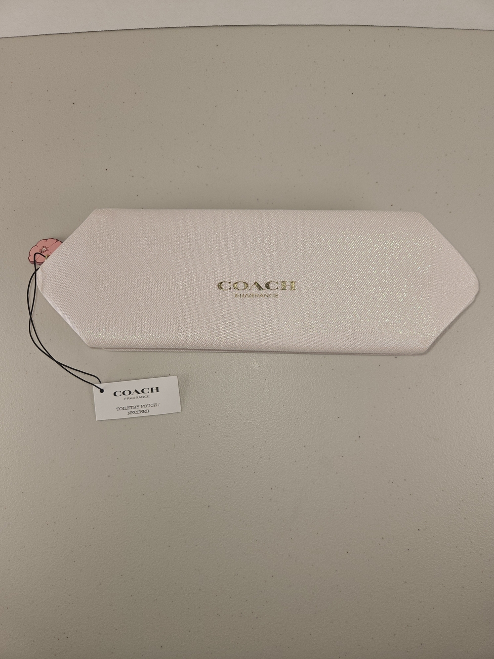 NWT COACH Pink Glitter Travel Pouch - Women's Toiletry Case
